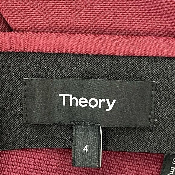 Theory Neoteric Skinny Cropped Pants (Burgundy) - 4 - Picture 10 of 11